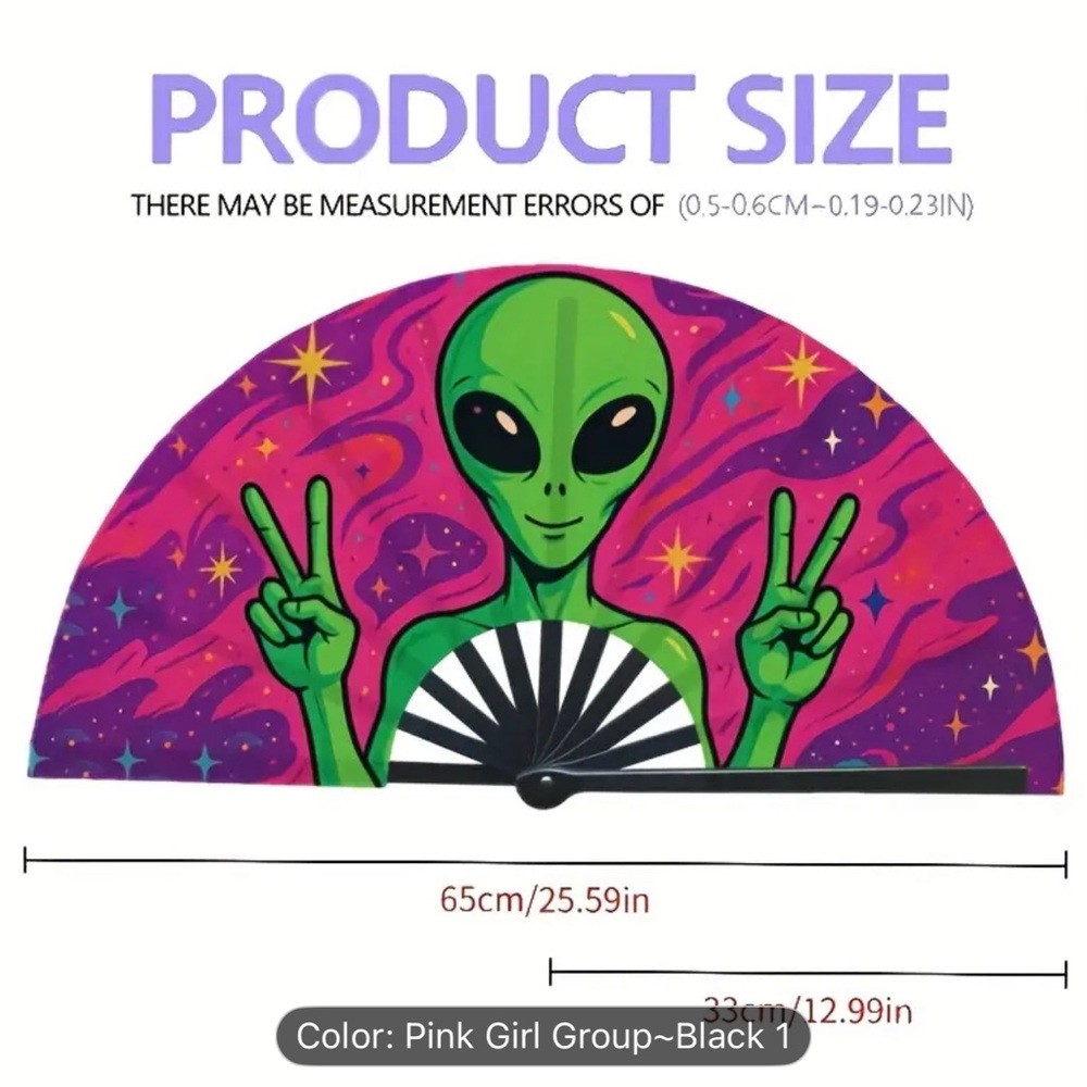 Colorful Alien Hand Fan - Picture 6 of 7